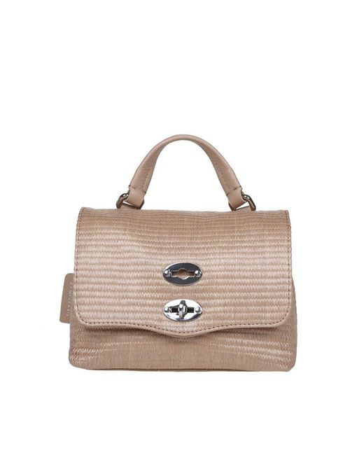 Zanellato Natural Raffia Bag That Can Be Carried By Hand Or Over The Shoulder