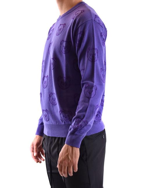 Moschino Purple Sweaters for men