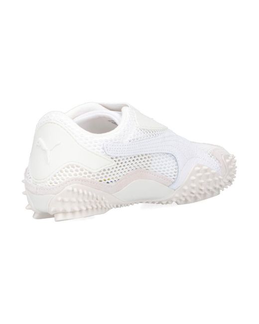 PUMA White Mostro Mesh Sneakers