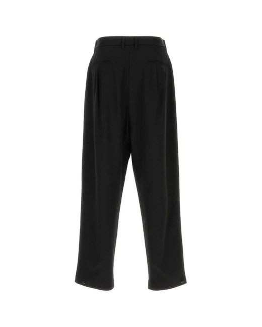 Lemaire Black Wool Blend Pant for men