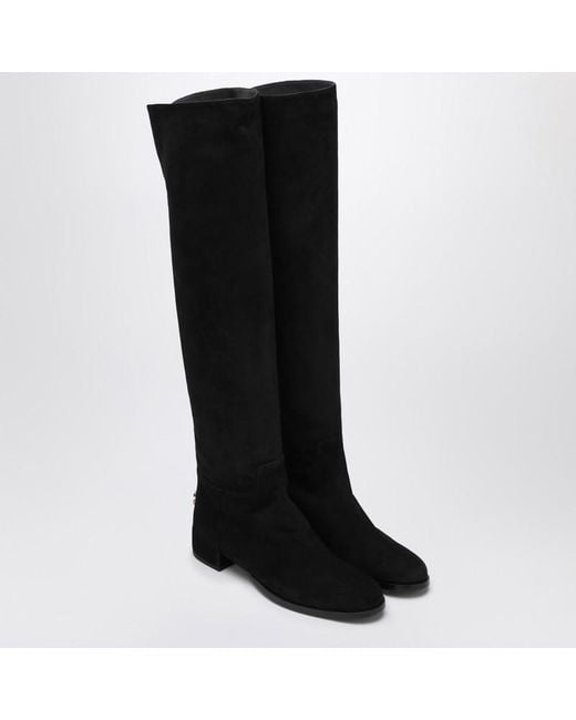Dolce & Gabbana Black High Suede Boot