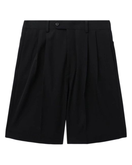 Auralee Black Wool Shorts for men