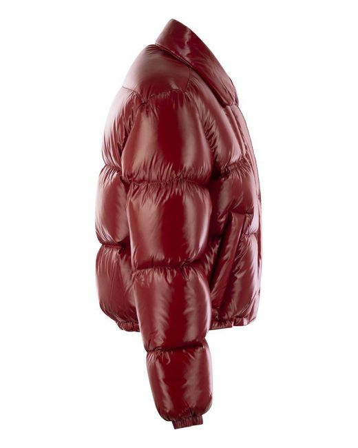 Fay Red 3-Hook Cropped Down Jacket