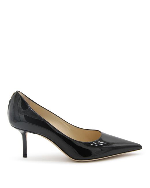 Jimmy Choo Black Leather Love Pumps