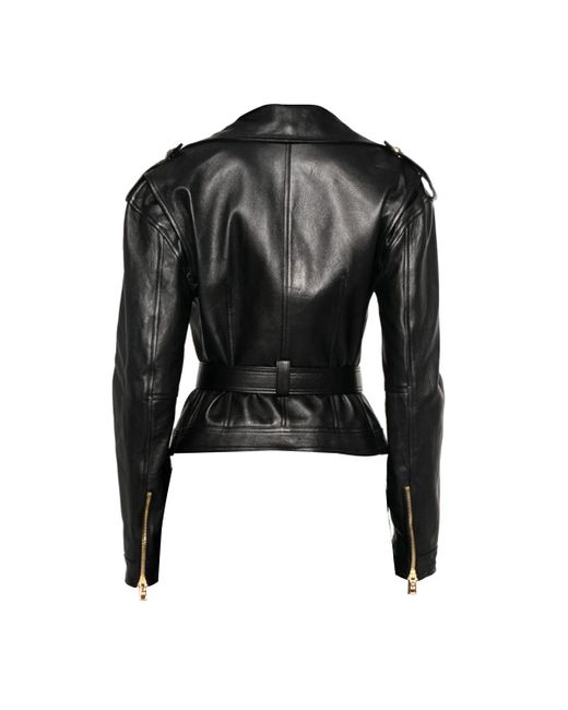 Elisabetta Franchi Black Leather Jacket