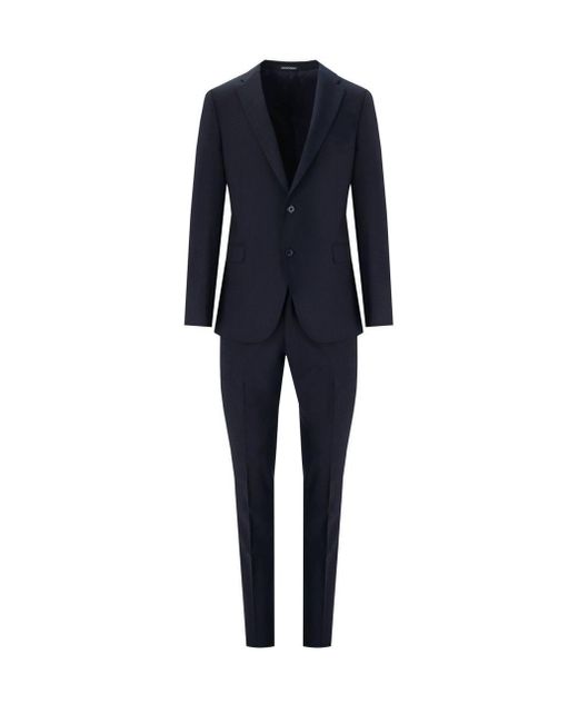 Emporio Armani Blue Single Breasted Suit for men