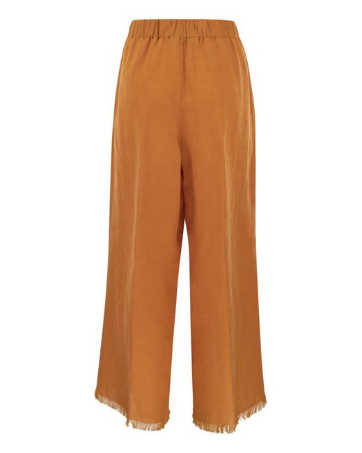 Antonelli Orange Ryan - Loose Linen Trousers