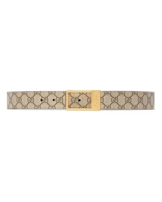 Gucci Multicolor GG Belt With Rectangular Buckle for men