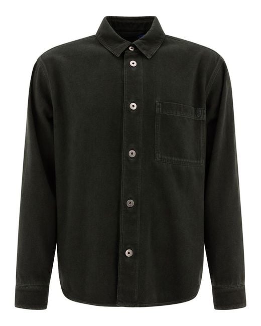 Burberry Black Cotton Overshirt Jacket for men