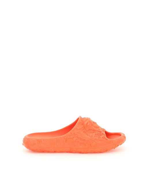 Versace Rubber Medusa Dimension Slides in Orange for Men | Lyst