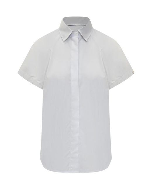 Herno White Monog Poplin Blouse