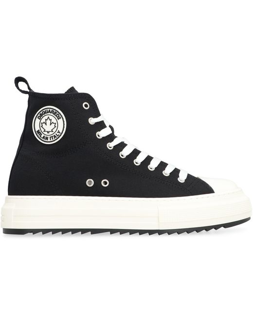 DSquared² Black Canvas High-Top Sneakers for men
