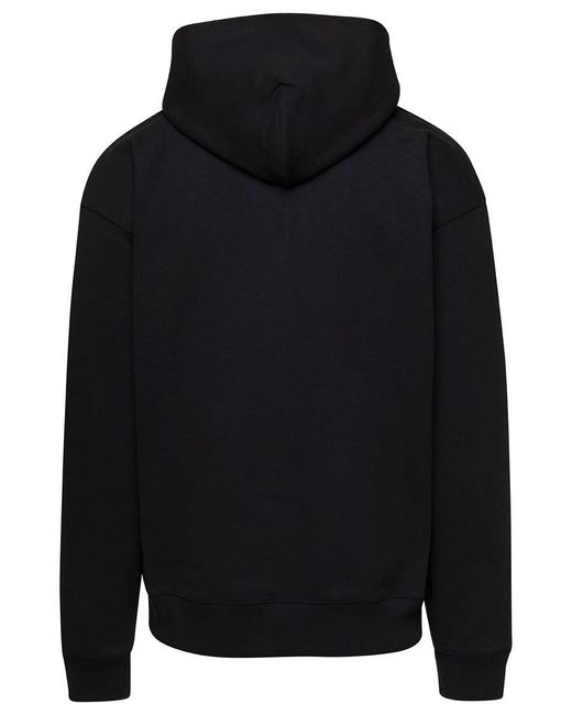 KENZO Oversized Black Sweatshirt With Target Print In Stretch Cotton Man for men