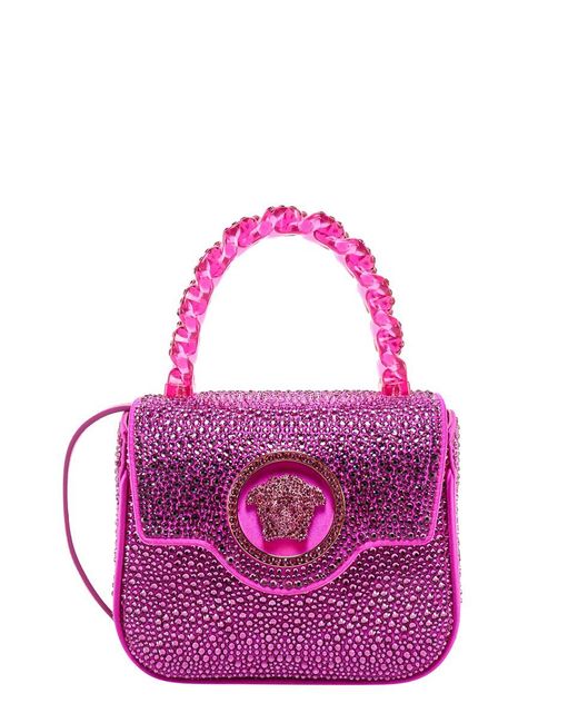 Versace Satin Handbags in Pink Lyst