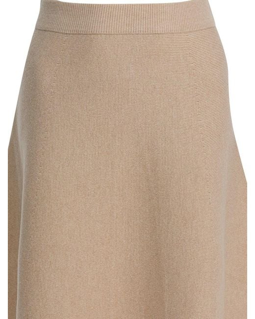 Max Mara Natural Wool And Cashmere Flared Skirt