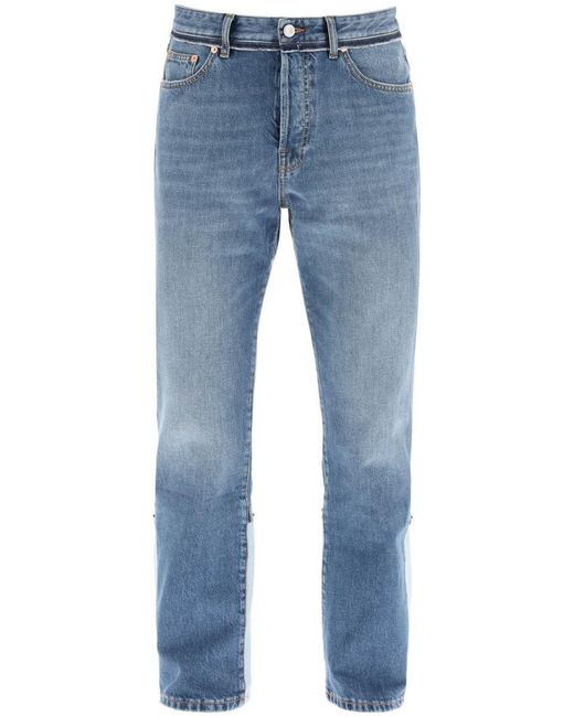 Valentino Blue Regular Fit Rockstud Jeans for men