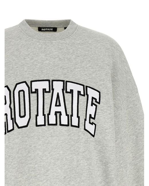 ROTATE BIRGER CHRISTENSEN Gray 'Heavy Sweat' Sweatshirt