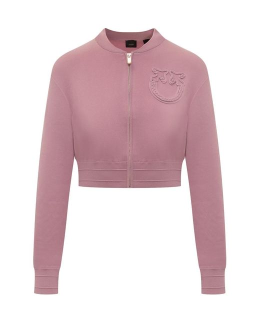 Pinko Pink Bomber Jacket With Love Birds Logo
