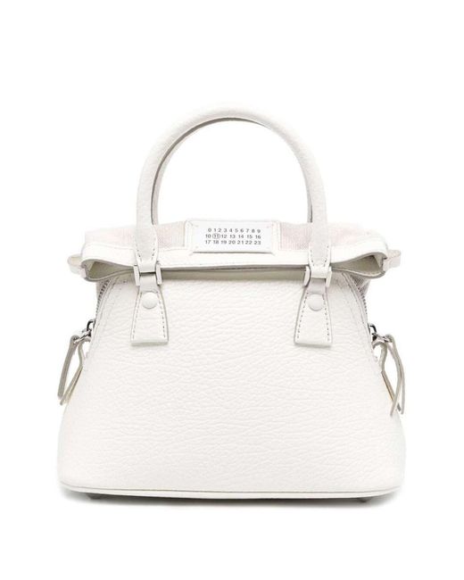 Maison Margiela '5ac Micro' Shoulder Bag With Logo Label In Grainy ...
