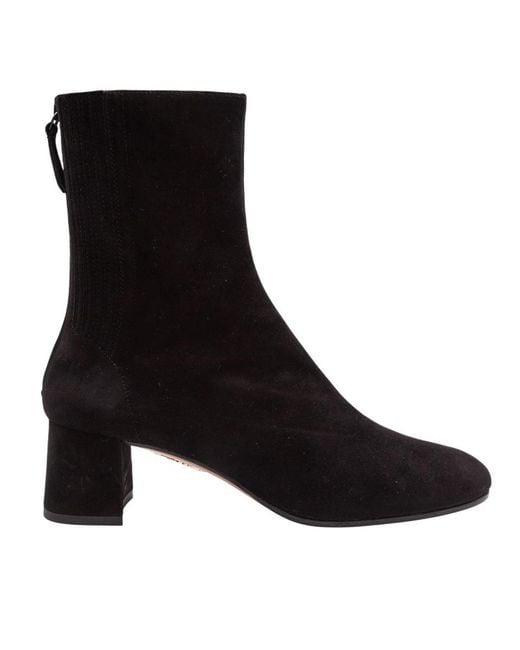 Aquazzura Black Suede Ankle Boot