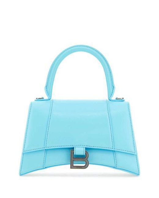 Balenciaga Blue Leather Hourglass Bag, Small
