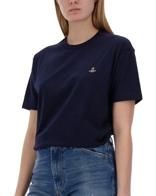 Vivienne Westwood Blue T-Shirt With Logo