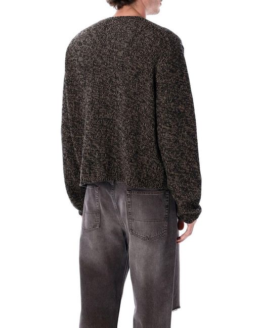 Our Legacy Black Bear Twist Mouline Wool Cardigan for men
