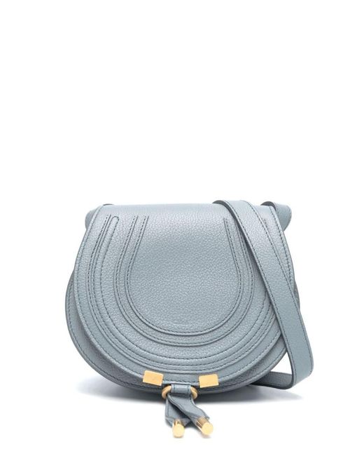 Chloé Blue Marcie Mini Leather Crossbody Bag