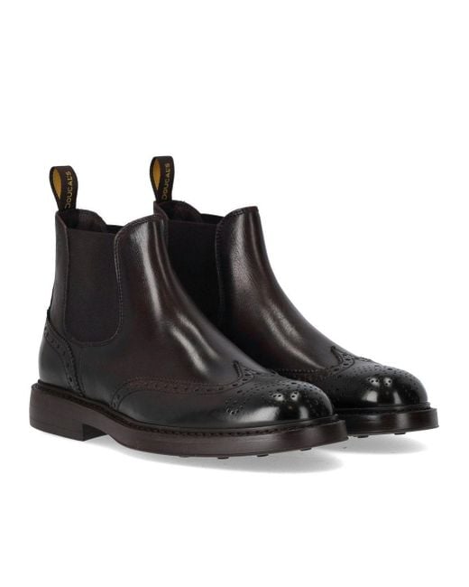 Doucal's Black Triumph Dark Brown Chelsea Boot for men