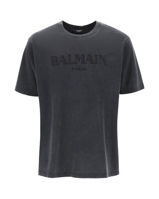Balmain Black Vintage T-Shirt for men