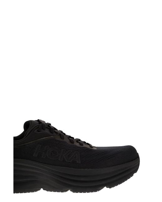 Hoka One One Black Bondi 8 - Ultra-shortened Sports Shoe for men