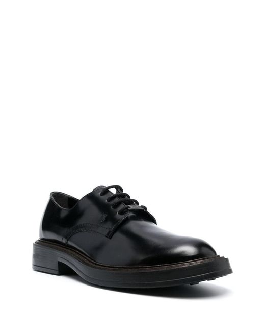 Tod's Black Flat Shoes for men