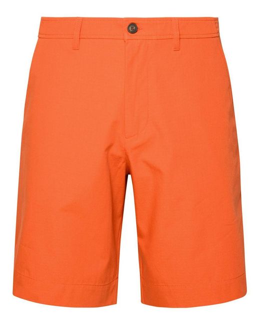 Maison Kitsuné Orange 'Board' Cotton Bermuda Shorts for men