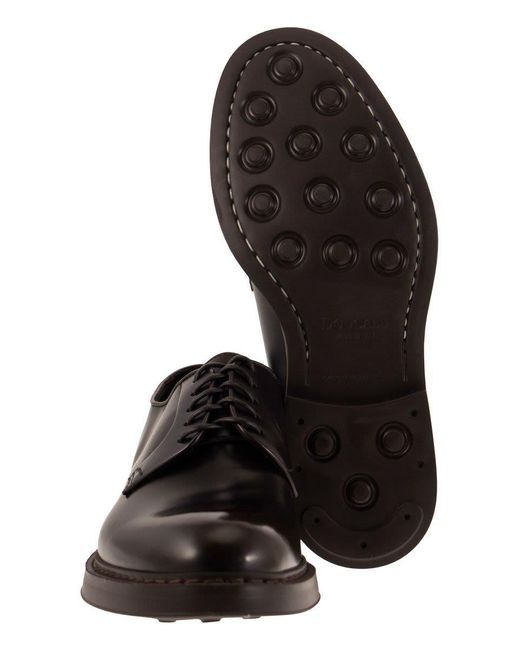 Doucal's Black Leather Derby Lace-up for men