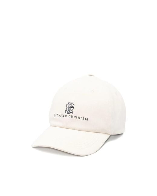 Brunello Cucinelli White Hats for men