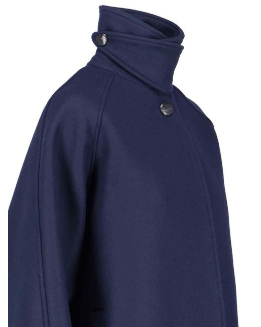 Ferragamo Blue One-breasted Coat