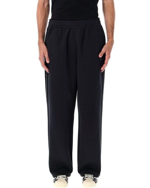 Adidas Originals Black Premium Cotton Track Pants for men