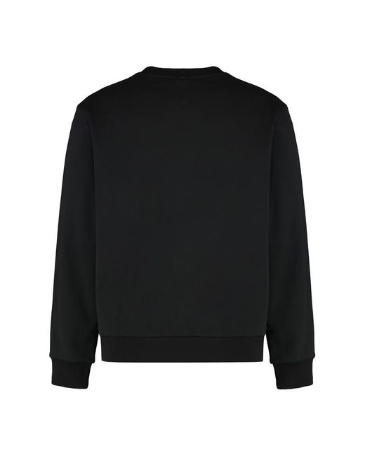 MCM Black Cotton Crew-Neck Sweatshirt