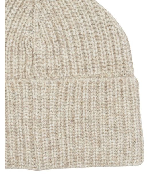 Brunello Cucinelli Natural Wool, Alpaca And Cashmere Beanie for men