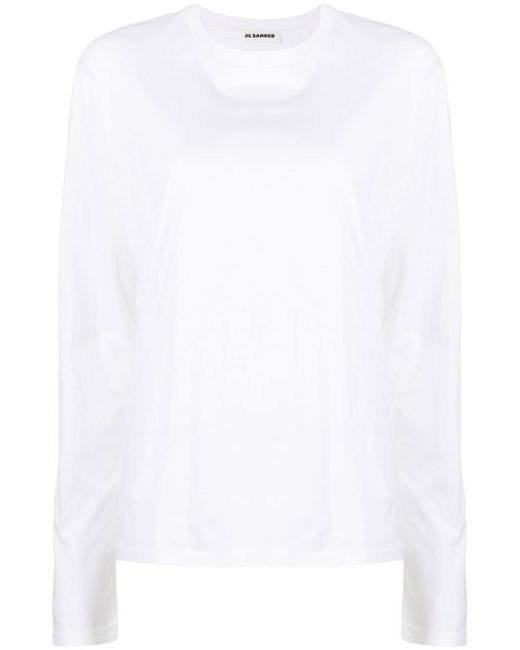 Jil Sander White Long Sleeved T-Shirt