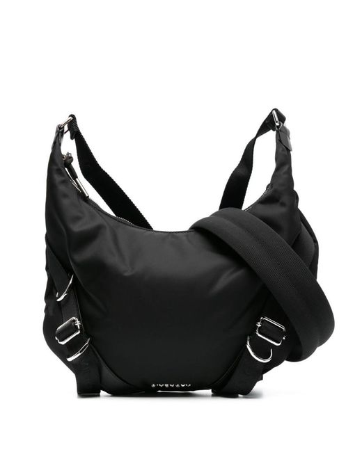 Givenchy Black Voyou Buckled-straps Crossbody Bag for men