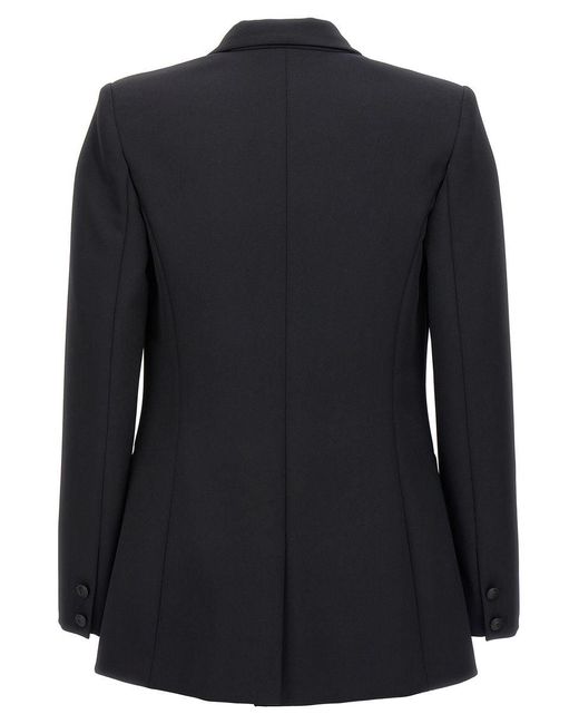 Elisabetta Franchi Black Single-breasted Blazer Blazer And Suits