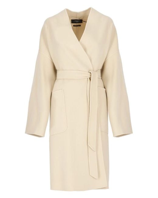 Weekend by Maxmara Natural Virgin Wool Coat