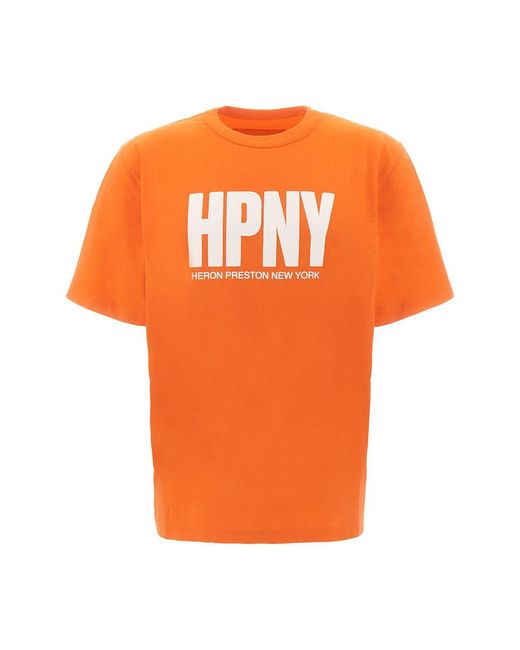Heron Preston Orange T-Shirt for men