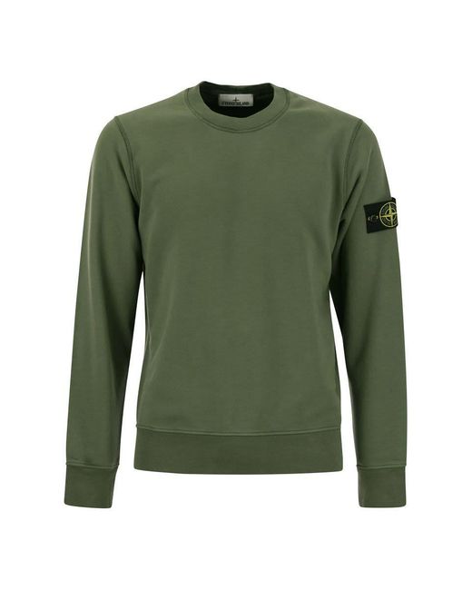 Stone Island Green Round-neck Sweatshirt for men