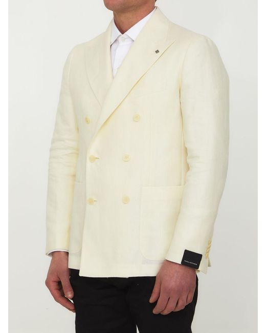 Tagliatore Natural Cream-colored Double-breasted Jacket for men