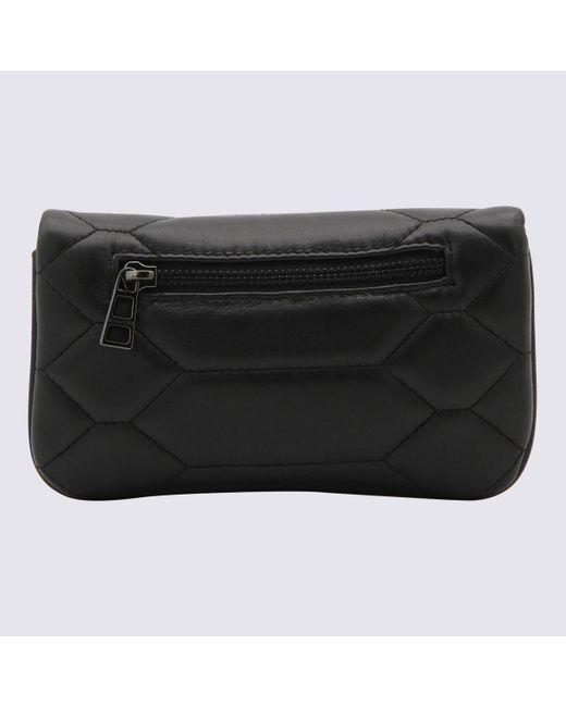 Zadig & Voltaire Black Leather Pochette Nano Cuir Matelasse' Shoulder Bag