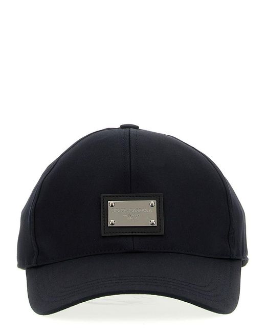 Dolce & Gabbana Blue Logo Plate Cap Hats for men