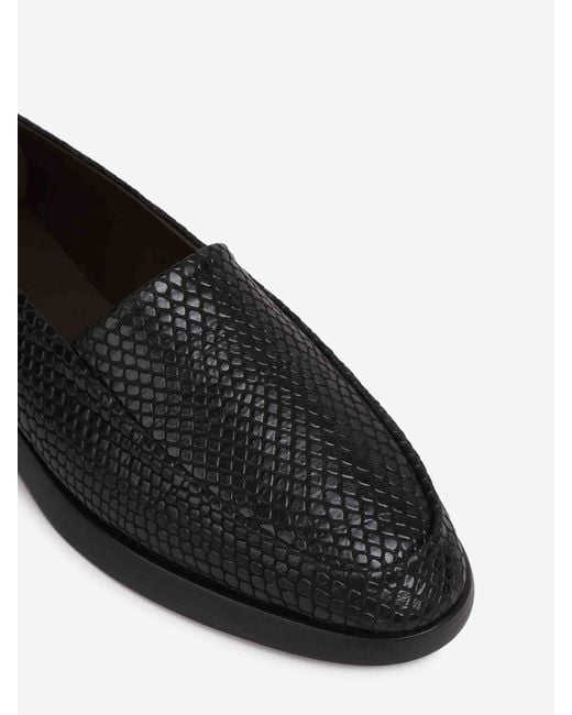 Fear Of God Black Moccasins Snakeskin Embossed for men