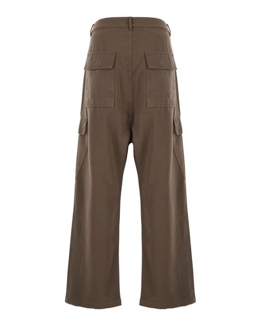 Rick Owens Brown Cargo Trousers for men